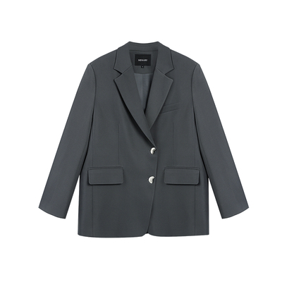 宽松休闲气质长袖西服西装外套