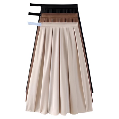 婧麒孕妇毛呢半身裙托腹长款秋冬