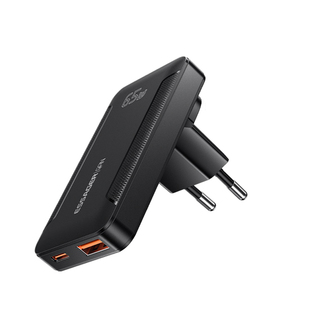 ESSAGER GaN 65W USB Type C Travel Charger超薄氮化镓充电器适用手机电脑快充香港澳门欧规新加坡马来插头