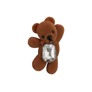 双轨虞书欣姜暮同款水钻小熊鸭嘴发夹刘海侧边夹一字夹碎发发卡女