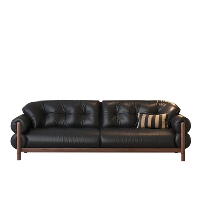 新中式北美黑胡桃木沙发组合