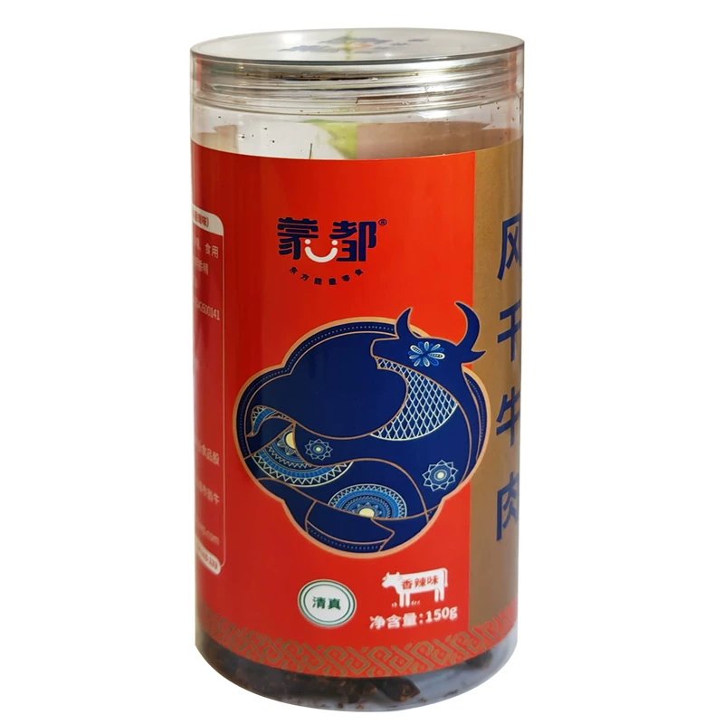 蒙都风干牛肉干九成干清真零食内蒙古超干草原特产罐装健身牛肉干