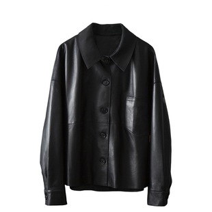 丝艺100%新西兰绵羊皮真皮皮衣女2025秋冬新款休闲翻领夹克外套冬