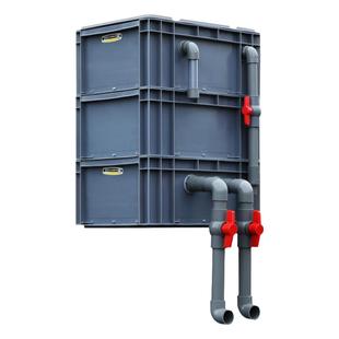 【专利防堵棉】款鱼缸鱼池水循环系统周转箱过滤箱滴流盒过滤器