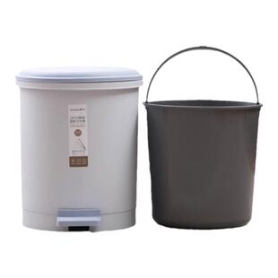 茶花垃圾桶家用大号带盖卫生间厨房脚踩创意客厅卧室脚踏式拉圾筒