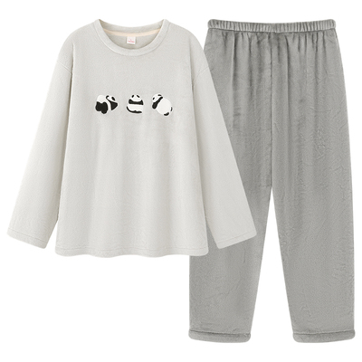 睡衣女冬季珊瑚绒加绒加厚