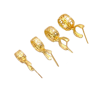 正品纯18k金扣头翡翠金扣头吊坠和田玉Au750黄金项链扣头支持定制