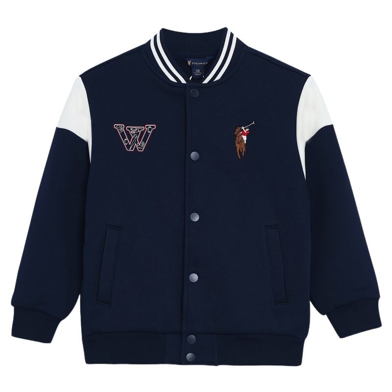 POLOWALK童装摇粒绒保暖棒球服