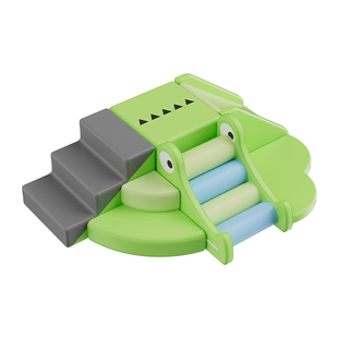 鳄鱼头早教中心软体爬滑组合室内感统训练儿童爬梯婴幼儿楼梯滑梯