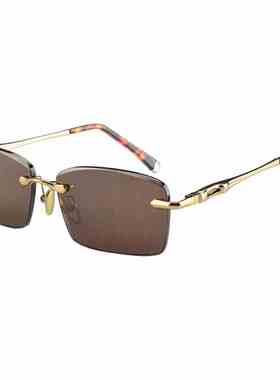 真水晶石眼镜无框高档款送检测卡