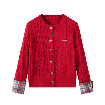 DDXZ夕子软糯亲肤圆领上衣外套女