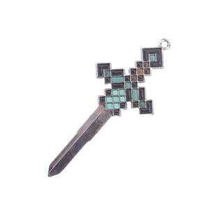 我的世界钻石剑摩托车电瓶车改装个性钥匙柄头锁配件替换DIY周边