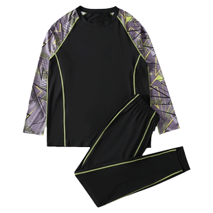 胖童男童体能训练服中大童儿童篮球足球紧身衣男孩打底速干衣套装