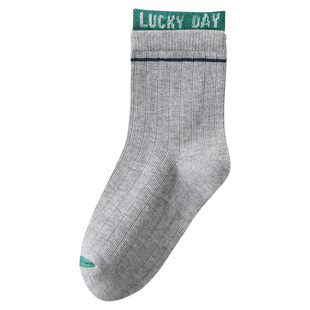 六指鼠儿童袜子男童秋冬运动防臭纯色中筒袜男孩学生春秋纯棉童袜