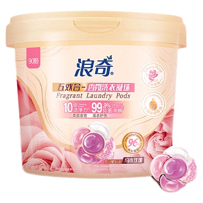 浪奇乌木玫瑰五合一留香洗衣凝珠