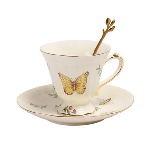 欧伦琪【田园风】复古咖啡杯碟套装欧式陶瓷精致法式下午茶茶具