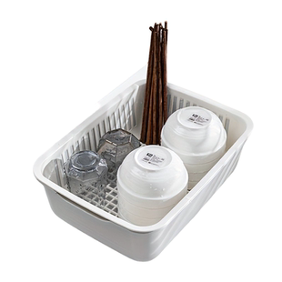 大容量厨房洗菜篮沥水篮超大号双层塑料果筛收纳筐水果框子篮台面