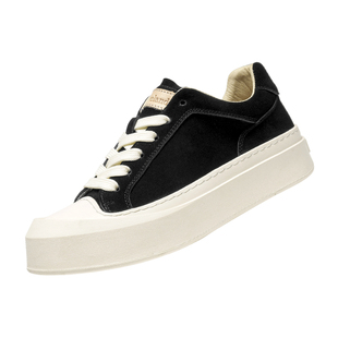 枫叶男鞋厚底板鞋男复古鞋子潮百搭情侣鞋增高女鞋加绒休闲鞋牛皮