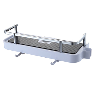 淋浴花洒置物架托盘卫生间淋浴杆托盘支架物架免打孔淋雨器托盘