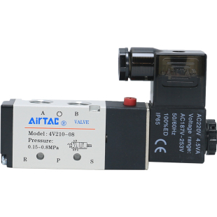 正品亚德客电磁阀4V21008A/B二位五通换气阀4V210-08 DC24VAC220V