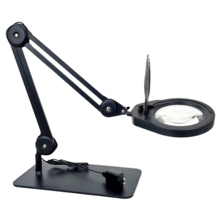 台夹式放大镜带灯高倍玻璃镜10倍20倍珠宝电子维修焊接外观检测古董文玩邮票钱币玉石鉴定折叠放大镜PD430178