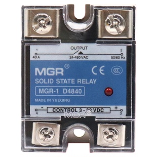 美格尔单相固态继电器SSR MGR-1 D4840 40A直流控交流DC-AC 24V