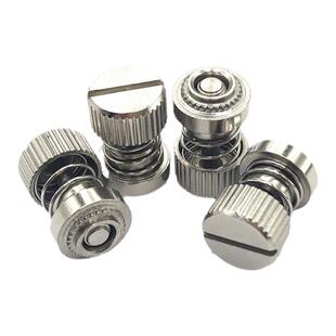 304不锈钢松不脱螺钉弹簧压铆螺母 面板机柜滚花手拧螺丝M3M4M5M6