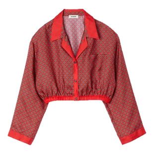 季末6折SANDRO2025秋冬新款女装法式时尚休闲简约经典衬衫上衣