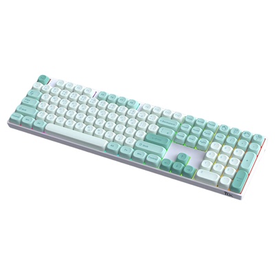 RK932机械键盘RGB蓝牙三模无线2.4G孤岛轴客制化TTC金粉快银月白