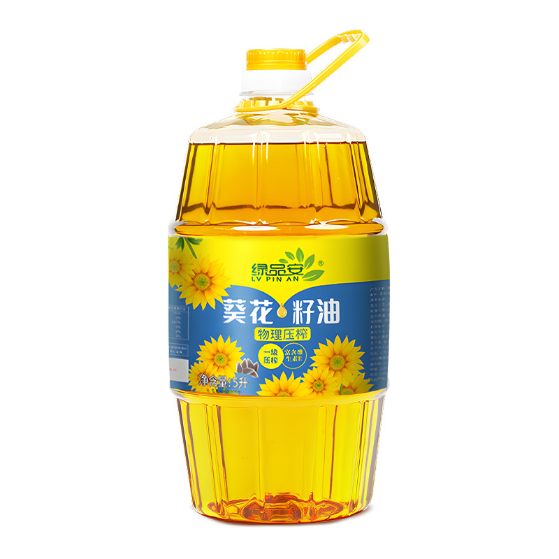 绿品安葵花籽油一级食用油5L桶装纯正家用炒菜物理压榨健康家用油