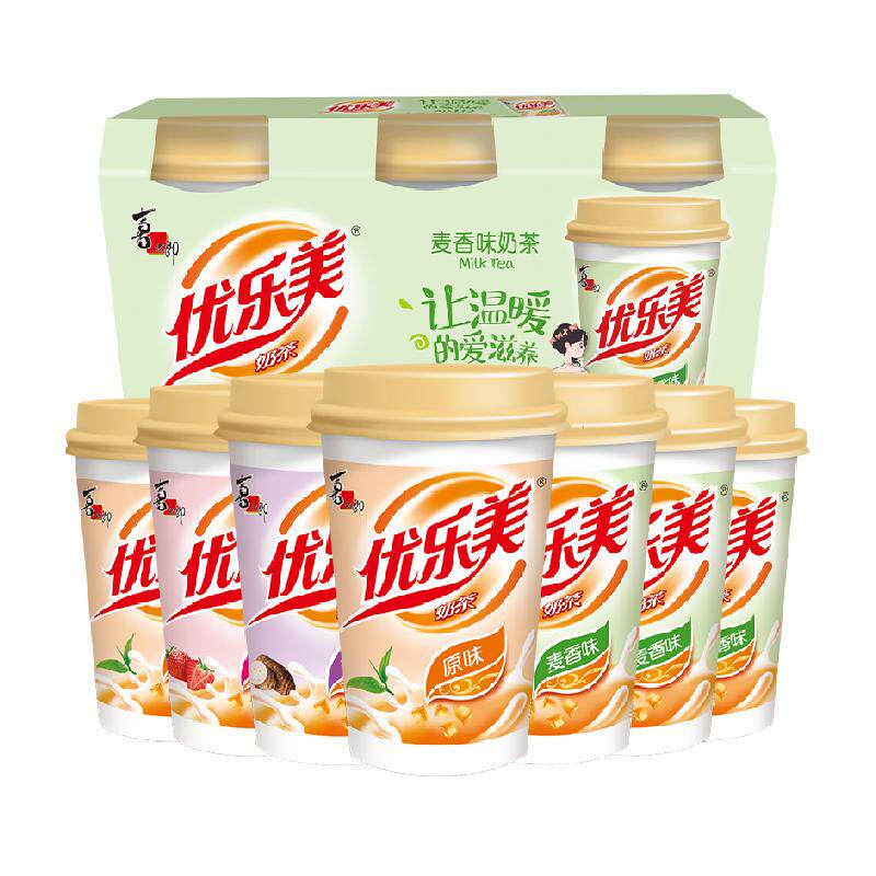 优乐美椰果奶茶80g*7杯装混合口味4种口味休闲乳饮冲调0反式脂肪