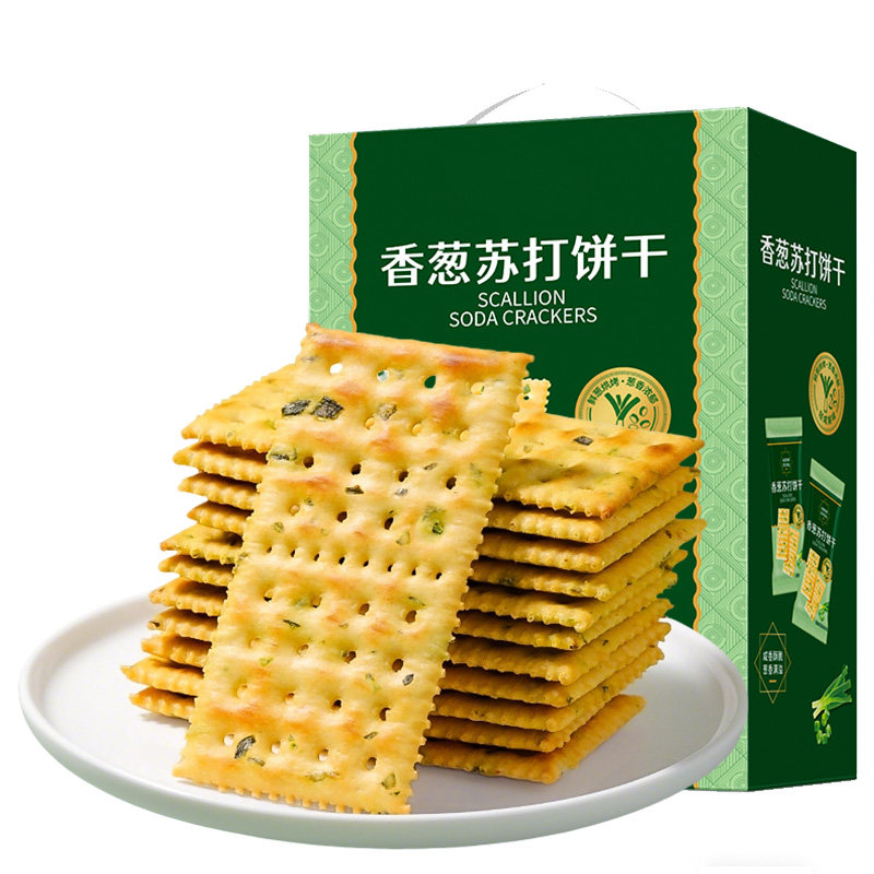 商超同款无添加蔗糖香葱苏打饼干