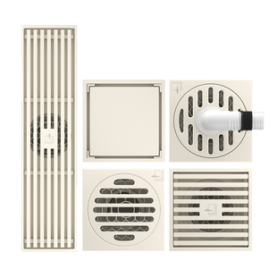 潜水艇官方旗舰店奶白色地漏淋浴防臭盖家用纯全铜卫生间大排量