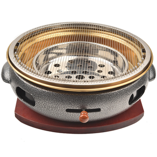 韩式碳烤炉商用铸铁烧烤炉日式铸铁炉炭火烤肉炉家用木炭烤锅特厚