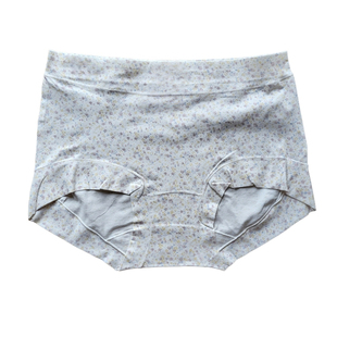 【精品盒装】亿娇儿长绒棉女士内裤小碎花不夹臀91.4%棉三角裤502