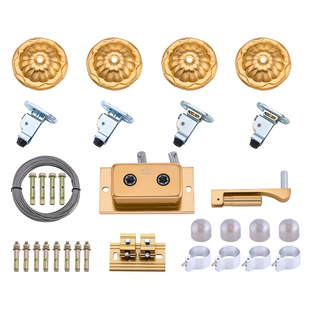 升降晾衣架配件全套单双杆式手动凉衣架阳台手摇器钢丝绳滑轮维修