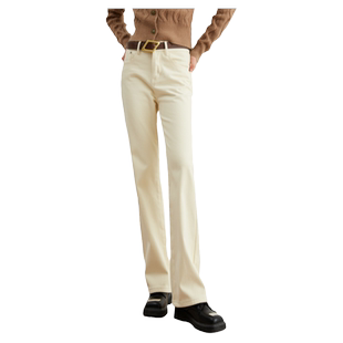 牛仔裤子女新款2025春秋今年流行的爆款加绒女士显瘦显高直筒裤