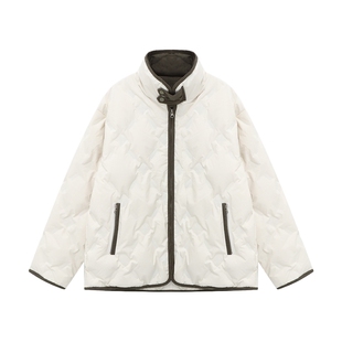 百家好黑色白鸭绒羽绒服女士冬季2025新款立领保暖新款中长款外套