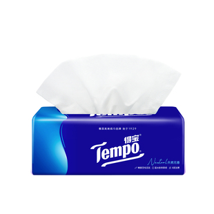 Tempo得宝抽纸18包90抽家用餐巾纸卫生纸大包整箱纸巾实惠擦手纸