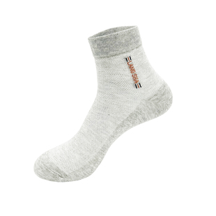 浪莎加大码纯棉透气防臭网眼夏季中筒男士商务休闲47码皮鞋男袜子