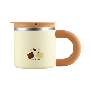 不锈钢杯子带盖冲泡杯家用喝水办公室水杯女士高颜值早餐马克杯YD