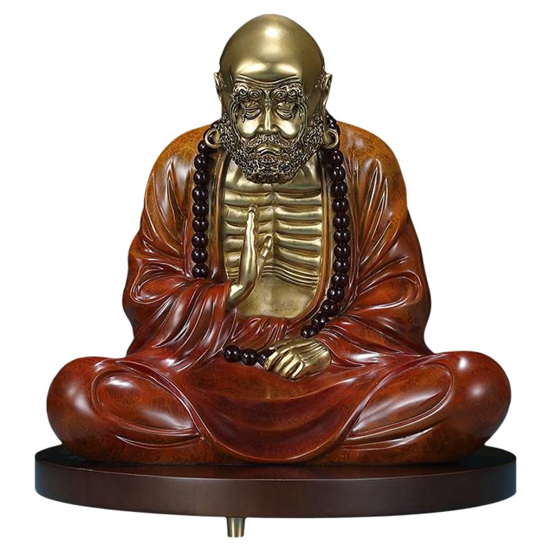 达摩客厅摆件东方禧全铜