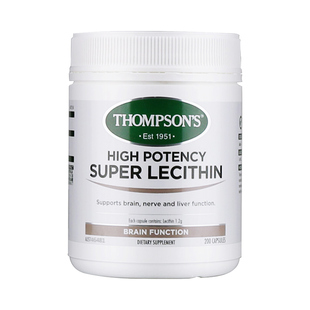 澳洲Thompson's汤普森大豆卵磷脂清道夫1200mg鱼油搭档200粒