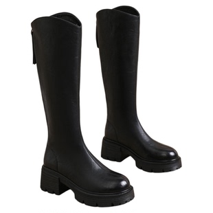 星期六长筒靴女款冬季新款保暖厚底增高骑士靴女士瘦瘦靴百搭长靴