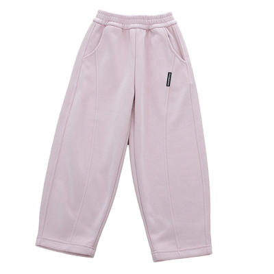 儿童薄绒加厚校服卫裤香蕉裤秋冬