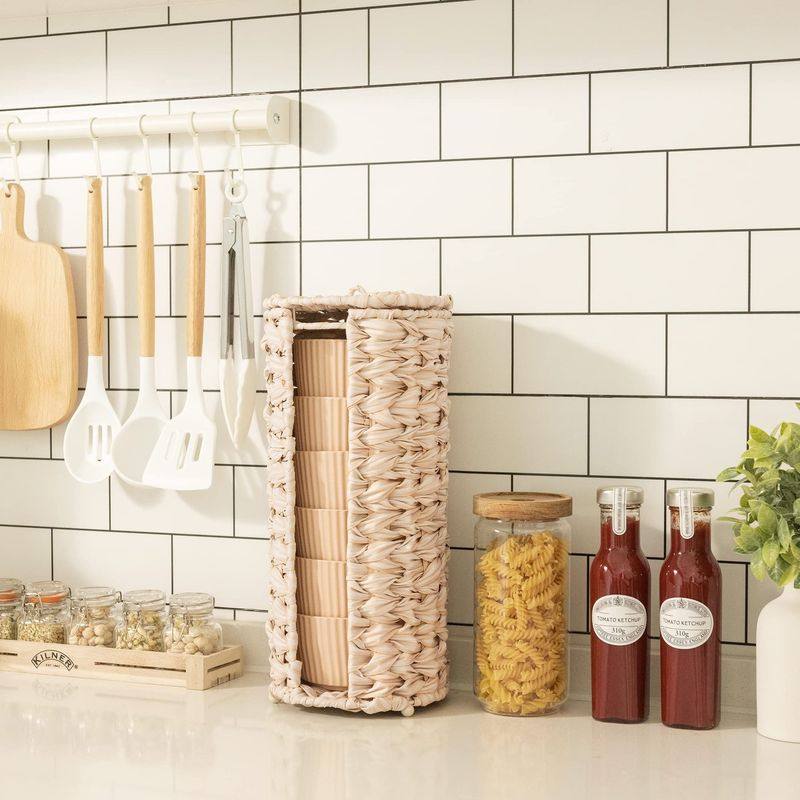 手工藤编纸巾盒家用创意办公桌客厅酒店民宿餐巾碗杯卷筒纸收纳盒