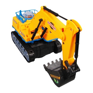 儿童电动变形挖掘机玩具灯光音乐工程车万向挖土机模型小男孩礼物