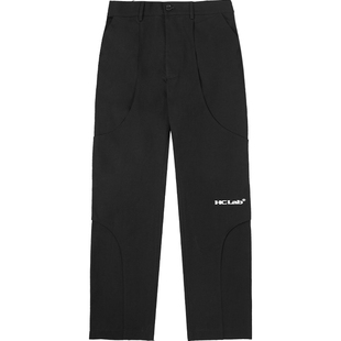 harsh and cruel 立体剪裁裁片宽松街头休闲假两片直筒长裤