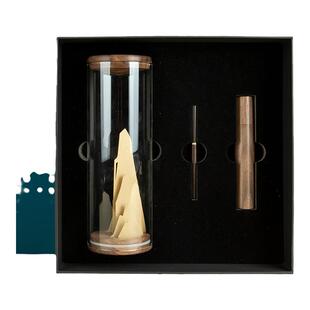 西泠印象望岳香器套装胡桃木檀香文房摆件桌面客厅送礼礼物