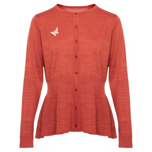 辽锦柞蚕丝荷叶边下摆针织衫女收腰显瘦气质高级秋冬上衣内搭新款